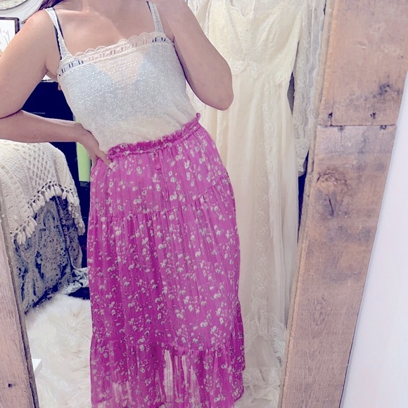 Sabina Musayev Pink Floral maxi Skirt size medium - Picture 3 of 7